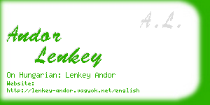 andor lenkey business card